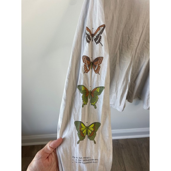 John Elliott Long Sleeve Butterfly Print Tee Shirt Mens Size 5 - Picture 1 of 6